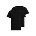 T-Shirt JACK & JONES "T-Shirt JACBASIC CREW NECK TEE 2PK 2er Pack", Herren, Gr. M, schwarz, Obermaterial: 100% Baumwolle CO., Kurzarm, Shirts