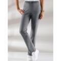 Dehnbund-Jeans CLASSIC BASICS, Damen, Gr. 19, Kurzgrößen, grau (grau, denim), 81% Baumwolle, 17% Polyester, 2% Elasthan, unifarben, lang, Jeans