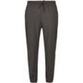 Stoffhose URBAN CLASSICS "Urban Classics Herren Tapered Jogger Pants", Herren, Gr. L, US-Größen, grau, 75% Polyester, 19% Viskose, 6% Elasthan, unifarben, normal, Hosen