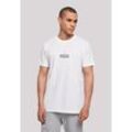 T-Shirt F4NT4STIC "Happy People Only Good Vibes", Herren, Gr. L, weiß, Obermaterial: 100% Baumwolle, casual, regular fit, Rundhals, Kurzarm ohne Bündchen, Shirts, Print