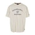 T-Shirt STARTER BLACK LABEL "Starter Black Label Herren Starter Pinestripe 1971 Tee", Herren, Gr. L, weiß (paleweiß), 100% Baumwolle, gestreift, casual, oversize, Rundhals, Kurzarm, Shirts