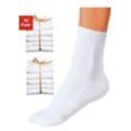 Basicsocken GO IN, Damen, Gr. 35-38, weiß (10x weiß), Polyester, Polyamid, Baumwolle, Baumwollmischung, Elasthan, unifarben, elastisch, Socken, unifarben