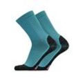 Socken UPHILLSPORT "WINTER XC 2er Pack", Herren, Gr. 35-38, bunt (schwarz, türkis), 65% Polypropylen, 16% Wolle, 16% Polyamid, 3% Elasthan, mehrfarbig, Socken, mit atmungsaktiver Funktion