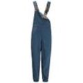 Latzhose JACK WOLFSKIN "VILLI LONG OVERALL K", Kinder, Gr. 104, Normalgrößen, blau (schwarz, sea), OBERSTOFF 100% POLYAMID 1.FUTTER 100% POLYESTER 2.FUTTER 65% POLYESTER, 35% BAUMWOLLE, Hosen