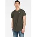 T-Shirt G-STAR "Lash", Herren, Gr. L, grau (asfalt), Obermaterial: 100% Baumwolle, casual, normal, Kurzarm Bündchen, Shirts, mit kleinem Logo Stitching