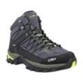 Wanderschuh CMP "RIGEL MID TREKKING SHOES WP", Gr. 40, grau, gelb fluo, Leder, sportlich, Schuhe, wasserdicht