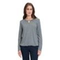 Kurzarmshirt BETTY BARCLAY "Betty Barclay Printshirt mit Gummizug", Damen, Gr. 36, blau (dunkelblau, petrol), Jersey, Obermaterial: 50% Modal, 50% Baumwolle., feminin, figurumspielend normal, Rundhals, Langarm, Shirts, Schlitz