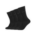 Socken CAMANO, Damen, Gr. 39 (42), schwarz, Baumwollmischung, unifarben, normal, Socken, mit verstärktem Fersen- und Zehenbereich