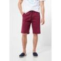 Shorts STREET ONE MEN, Herren, Gr. 29, Kurz, rot (portwine rot), Web, 98% Baumwolle, 2% Elasthan, unifarben, casual, normal kurz, Hosen, mit Tunnelzugband