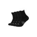 Kurzsocken CAMANO "Sportsocken 4er Pack", Damen, Gr. 35/38, schwarz, 95% Polyamid 5% Elasthan, Colorblocking, Socken