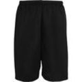 Stoffhose URBAN CLASSICS "Urban Classics Herren Bball Mesh Shorts", Herren, Gr. L, US-Größen, schwarz, 100% Polyester, unifarben, loose fit, Hosen