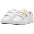 Sneaker PUMA "PUMA Smash 3.0 Badges Sneakers Mädchen", Kinder, Gr. 34.5, pink (weiß passionfruit pink), Obermaterial: Synthetik; Futter: Textil; Innensohle: Textil; Laufsohle: Gummi, Schuhe