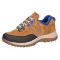 Trekkingschuh WALDLÄUFER "H-MOMO", Damen, Gr. 5,5 (38,5), bunt (braun, schwarz, blau), Veloursleder, Gummi, Textil, sportlich, Schuhe, Halbschuh, Schnürschuh, Outdoorschuh, TEX-Membran, Weite H