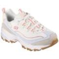 Sneaker SKECHERS "D'LITES-BOLD VIEWS", Damen, Gr. 35, bunt (natur, multi), Leder, Textil, sportlich, Schuhe, Freizeitschuh, Halbschuh, Schnürschuh mit Air-Cooled Memory Foam, Topseller