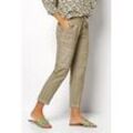 Cargohose TONI "Sue CA", Damen, Gr. 40, N-Gr, grün (light khaki), Web, Obermaterial: 82% Baumwolle, 15% Polyamid, 3% Elasthan, unifarben, casual, 7/8-Länge, Hosen