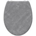 WC-Sitz WELLTIME "CONCRETE", grau (beton grau), B:37,5cm L:44,5cm, Duroplast, WC-Sitze, Mit Absenkautomatik & Schnellverschluss