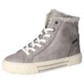 Winterboots MUSTANG SHOES, Damen, Gr. 37, grau, Lederimitat, sportlich, Schuhe, High Top Sneaker, Schnürboots mit Plateausohle