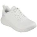 Sneaker SKECHERS "BOBS SQUAD CHAOS FACE OFF", Damen, Gr. 38, weiß (sanftes weiß), Textil, sportlich, Schuhe, Freizeitschuh, Halbschuh, Schnürschuh mit Komfort-Innensohle