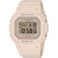 Chronograph CASIO BABY-G, beige (creme), Armbanduhren, Damen, Quarzuhr, Armbanduhr, Damenuhr, automatischer Kalender, digital, Timer