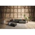 Ecksofa W.SCHILLIG "around-the-block", grün (camouflage o10), B:341cm H:66cm T:164cm, ROHLEDER Jacquard-Flachgewebe Q2 O10 (60% Polyacryl, 40% Polyester), Sofas, mit eleganter Biese, mit Federkern, Breite 341 cm