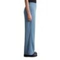 Chinohose MARC O'POLO "aus fließendem Viskose-Mix", Damen, Gr. 32, Normalgrößen, blau, Obermaterial: 72% Viskose, 24% Lyocell, 4% Schurwolle, unifarben, casual, weit normal, Hosen