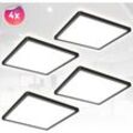 4x LED Deckenlampe Panel indirekt ultraflach Deckenleuchte Wohnzimmer Flur schwarz