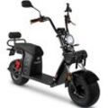 E-Motorroller ROLEKTRO "E-Cruiser 45 Lithium, Schwarz, 60V-20Ah Akku, 1500 Watt", schwarz (schwarz, schwarz), ElektromotorrollerB:80cm H:104cm L:195cm, bis zu 50 km Reichweite, mit USB-Anschluss und integr. Alarmanlage, B:80cm H:104cm L:195cm