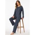 SCHIESSER Schlafanzug lang graphit - Casual Nightwear 38 female