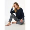 SCHIESSER Schlafanzug lang nachtblau - Casual Essentials 38 female