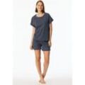 SCHIESSER Schlafanzug kurz graphit - Casual Nightwear 38 female