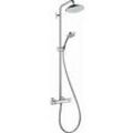 hansgrohe Croma 220 Ecosmart Showerpipe 27188000 mit Brausearm 400 mm, schwenkbar, chrom