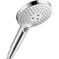 hansgrohe Raindance Select Handbrause 26531400 S 120 3jet, weiß/chrom, DN 15, EcoSmart, Ø120mm