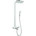 hansgrohe Raindance Select 360 Showerpipe 27113400 weiss chrom, mit Brausearm 380 mm, für Badewanne