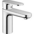 hansgrohe Vernis Blend 100 Waschtischarmatur 71571000 mit isolierter Wasserführung und Zugstangen-Ablaufgarnitur, chrom