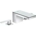 hansgrohe Axor MyEdition Waschtisch-3-Loch-Armatur 47050000 Ausladung 151 mm, mit Push-Open Ablaufgarnitur, chrom/Spiegelglas