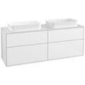 Villeroy und Boch Finion Waschtischunterschrank G31100GF 160x60,3cm, Emotion, Abdeckplatte white matt, Glossy white lacquer