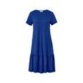 Jerseykleid mit Volant - Blau - Gr.: S