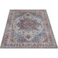 Teppich LUXOR LIVING "Bonum", blau, B:160cm H:7mm L:230cm, Polyester, Teppiche, Kurzflor, modernes Design, waschbar, Wohnzimmer