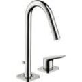 hansgrohe Axor Citterio M 160 2-Loch-Waschtischarmatur 34132000 Ausladung 135mm, mit Zugstangen-Ablaufgarnitur, chrom