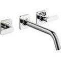 hansgrohe Axor Citterio M Fertigmontageset 34315000 Unterputz-3-Loch-Waschtischarmatur, Ausladung 226mm, Rosetten, chrom