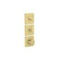 Hansgrohe Axor Citterio C Thermostatmodul 380/120, 49710950 cubic cut, Brushed Brass, Unterputz, mit Rosetten