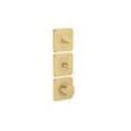 Hansgrohe Axor Citterio C Thermostatmodul 380/120, 49710250 cubic cut, Brushed Gold Optic, Unterputz, mit Rosetten