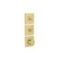 Hansgrohe Axor Citterio C Thermostatmodul 380/120, 49711950 cubic cut, Brushed Brass, Unterputz, mit Rosetten