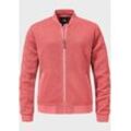 Fleecejacke SCHÖFFEL "Fleece Jacket Genua L", Damen, Gr. 38, rosa (3245, rosa), Oberstoff : 89% Polyester 10% Lyocell 1% Elasthan, modisch, relaxed fit, hoch geschlossener Ausschnitt, Langarm, Jacken