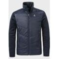 Fleecejacke SCHÖFFEL "Hiking Hybrid Jk Style Cascata MNS", Herren, Gr. 46, blau (8820, blau), Oberstoff : 100% Nylon Oberstoff Seitenteile: 96% Polyester 4% Elasthan Futter : 100% Polyester, sportlich, regular fit, hoch geschlossener Ausschnitt, Langarm, Jacken