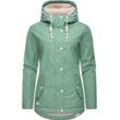 Regenjacke RAGWEAR "Marge", Damen, Gr. XXL (44), grün (heugrün), Obermaterial: 100% Polyester, Futter: 100% Polyester, Wattierung: 100% Polyester, casual, tailliert Po-bedeckend, hoch geschlossener Ausschnitt, Langarm Ärmel ohne Ärmelschlitz normaler Saum, Jacken, warm gefütterter Damen Winter Regenmantel