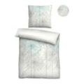 Bettwäsche BIBERNA "0614510", blau (aqua), B/L: 135cm x 200cm, , Mako-Satin, B/L: 80cm x 80cm, Mako-Satin, Obermaterial: 100% Baumwolle, Bettwäsche, feiner Glanz + weicher Griff, pflegeleicht, ganzjährig einsetzbar, RV