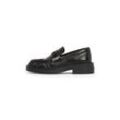 Loafer TOMMY JEANS "TJW ORIGIN LOAFER", Damen, Gr. 41, schwarz, Leder, elegant, Schuhe, Slipper, Halbschuh, Schlupfschuh, Businessschuh mit Zierriegel