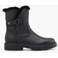 Leder Boots - Damen - schwarz - 37