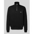 Sweatshirt mit Troyer-Kragen